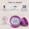 EcoBlossom Reusable Menstrual Cup and Case - The Most Reliable Medical Grade Silicone Period Cups - Comfortably use for 12 Hours (Small (Pack of 2), Round Stem & Case) view 4