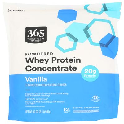 365 by Whole Foods Market, Vanilla Whey Concentrate Protein Powder, 32 OZ
