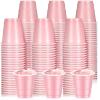 Layhit 200 Pack 2oz Shot Cups Plastic Shot Glasses Mini Disposable Cups Tumblers Wedding Birthday Party Supplies for Serving Snacks Samples Tastings(Light Pink) view 1