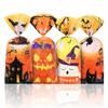 100 Pcs Halloween Treat Bags with Twist Ties,Halloween Orange Party Favor Bag Pumpkin Spider Bat Ghost Witch Goody Candy Bag Cookies Snack Gift Trick or Treat Bags for Kids Halloween Party Supply view 1