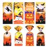 100 Pcs Halloween Treat Bags with Twist Ties,Halloween Orange Party Favor Bag Pumpkin Spider Bat Ghost Witch Goody Candy Bag Cookies Snack Gift Trick or Treat Bags for Kids Halloween Party Supply view 2