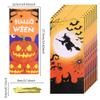 100 Pcs Halloween Treat Bags with Twist Ties,Halloween Orange Party Favor Bag Pumpkin Spider Bat Ghost Witch Goody Candy Bag Cookies Snack Gift Trick or Treat Bags for Kids Halloween Party Supply view 3