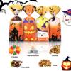 100 Pcs Halloween Treat Bags with Twist Ties,Halloween Orange Party Favor Bag Pumpkin Spider Bat Ghost Witch Goody Candy Bag Cookies Snack Gift Trick or Treat Bags for Kids Halloween Party Supply view 4