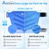 Atsuwell XL Hip Ice Pack Wrap, Gel Cold Pack for Hip Care, Reusable Ice Pack for Hip Replacement, Soft Plush Lined Cold Compress for Hip, Knee, Back, Blue view 3