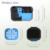 BVN Leak-Proof Denture Case, Denture Cup for Soaking Dentures, Retainer Cleaning Case Black and Bule Dent view 3