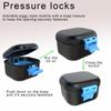BVN Leak-Proof Denture Case, Denture Cup for Soaking Dentures, Retainer Cleaning Case Black and Bule Dent view 4