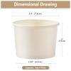 Belinlen 200 Count 4 oz Paper Ice Cream Cups Frozen Yogurt Cup Dessert Bowls Frozen Dessert Supplies(White) view 2