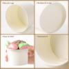 Belinlen 200 Count 4 oz Paper Ice Cream Cups Frozen Yogurt Cup Dessert Bowls Frozen Dessert Supplies(White) view 3