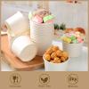 Belinlen 200 Count 4 oz Paper Ice Cream Cups Frozen Yogurt Cup Dessert Bowls Frozen Dessert Supplies(White) view 4