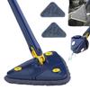 360 Triangular Spin Mop, 360 Rotatable Adjustable Cleaning Mop with 2 Mops (Blue) view 1