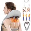 FUSSWIND Electric Shawl U-Shaped Pillow Massager - Massagers for Neck and Shoulder with Heat, Shiatsu Back Shoulder and Neck Massager with Heat, Deep 5D Kneading Shiatsu Neck and Back Massager(Grey) view 1
