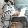 FBITE Plush Sleeveless Blankets, Plus Velvet Thickened Blanket Windproof Autumn with Buttons Soft Super Warm Wheelchair Accessories for Adults for Warm Gift view 1