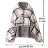 FBITE Plush Sleeveless Blankets, Plus Velvet Thickened Blanket Windproof Autumn with Buttons Soft Super Warm Wheelchair Accessories for Adults for Warm Gift view 3