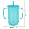 iplusmile Adult Sippy Cups for Elderly, No Spill Sippy Cup with 2 Handles, Elderly Drinking Straw Cups for Adults Hospital Disabled view 2