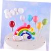ABOOFAN 60pcs Balloon Cake Picks Adorable Cupcake Toppers for Birthday Party Decorations Light Weight and Easy to Insert for Celebrating Style view 2