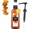 1883 Caramel Syrup with Pump  Premium Flavoring Syrup for Coffee, Lattes, Iced Coffee, Cocktails & Drinks  1L (33.8 fl oz) Bottle view 1