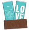 12 Pcs Wedding Candy Party Favors in Bulk Wrapped Belgian Chocolate Bars - Love view 1