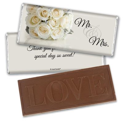 36 Pcs Wedding Candy Party Favors in Bulk Wrapped Belgian Chocolate Bars - Floral