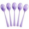 Party Solids Lavender Plastic Spoons 100 Pcs Lavender Spoons Disposable Utensils Heavy Duty Plastic Cutlery Set Disposable Cutlery Sets Flatware Sets Silverware Set Party Supplies & Party Tableware view 1