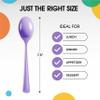 Party Solids Lavender Plastic Spoons 100 Pcs Lavender Spoons Disposable Utensils Heavy Duty Plastic Cutlery Set Disposable Cutlery Sets Flatware Sets Silverware Set Party Supplies & Party Tableware view 2