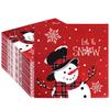 100 PCS Christmas Snowman Paper Napkins Let It Snow Disposable Napkins Winter Party Luncheon Napkin Decorative Xmas Dinner Napkin for Christmas Winter New Year Party Supplies Table Decor view 1