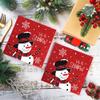 100 PCS Christmas Snowman Paper Napkins Let It Snow Disposable Napkins Winter Party Luncheon Napkin Decorative Xmas Dinner Napkin for Christmas Winter New Year Party Supplies Table Decor view 3