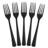 Party Solids Black Plastic Forks 100 Pieces Black Forks Disposable Utensils Heavy Duty Plastic Cutlery Set Disposable Cutlery Sets Flatware Sets Silverware Set Party Supplies & Party Tableware view 1