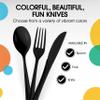 Party Solids Black Plastic Forks 100 Pieces Black Forks Disposable Utensils Heavy Duty Plastic Cutlery Set Disposable Cutlery Sets Flatware Sets Silverware Set Party Supplies & Party Tableware view 3