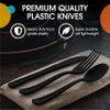 Party Solids Black Plastic Forks 100 Pieces Black Forks Disposable Utensils Heavy Duty Plastic Cutlery Set Disposable Cutlery Sets Flatware Sets Silverware Set Party Supplies & Party Tableware view 4