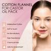 2Pcs Organic Cotton Flannel for Castor Oil Pack Wrap, Unbleached Reusable Castor Oil Wrap Soothing Heat Compress for Liver, Abdomen, Joints and Other Areas, Soft and Highly Absorbent view 2