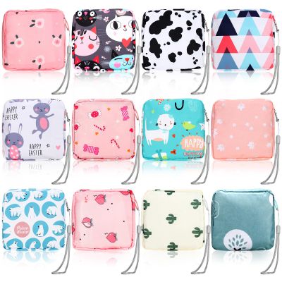 Paterr 12 Pcs Sanitary Napkin Storage Bag Set Including Portable Period Pouch Hand Wrist Strap Lanyard String Holder Tampons Holder Pouch First Period Gift for Purse Teen Girls (Chic Style)