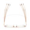 Women's Portable Fashion Anti-Blue Light Reading Glasses,Square Blue Light Blocking Portable Ultralight Eyeglasses (Purple,0) view 2
