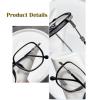 Women's Portable Fashion Anti-Blue Light Reading Glasses,Square Blue Light Blocking Portable Ultralight Eyeglasses (Purple,0) view 3