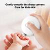 Electric Nail Clippers, Super Soft, Low Noise Baby Nail Trimmer Electric, with 6 Nail Grinding Heads, One Touch Control for Newborns, Infants, Babies, Toddlers, Children, Adults (White) view 3