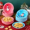 Sliner 100 Pcs Christmas Paper Bowl Christmas Disposable Bowls Serving Bowls Winter Themed Salad Bowls 12.3oz Dessert Bowls for Christmas Snack Dinner Birthday Party Picnic(Santa Claus and Snowman) view 2