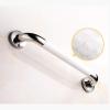 White Grab Bars for Bathtubs and Showers, 18-Inch Handicap Grab Bars for Bathroom, Wall Mount Support Rail with Anti-slip Nylon Handle 304 Stainless Steel Chrome Handrail for Seniors and Children ( Si view 2