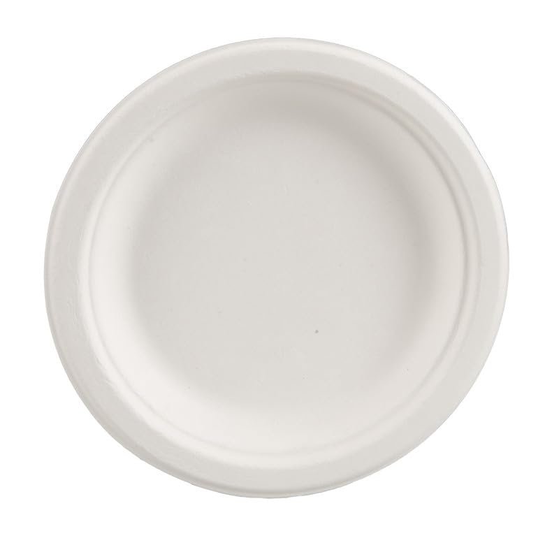 NATUREZWAY PRO presents a 125-Pack of 6 Bamboo & Sugarcane Round Plates: Elevate Your Sustainable Dining Experience with Leak-Proof, Heavy-Duty, Microwave Safe, and Compostable Plates