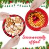 Jinei 100 Pcs Christmas Paper Bowls Bulk 7 Inch 16 oz Red and Black Buffalo Plaid Checkered Bowls Disposable Snack Dessert Salad Soup Serving Cups for Winter Holiday Xmas Party Favor Supplies view 4