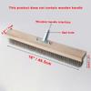 16" Heavy-Duty Rough Surface Floor Brush,Stainless Steel Wire Large Deck Scrub Brush 16" x 2.7 Removes Snow, Dirt & Grime on Drivways, Steps, Patios, Decks, Tile, Cement Without Stick (16") view 2