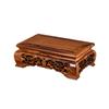 Vase Bonsai Base Wood Vase Base Hollow Carved Base Buddha Statue Base Vase Pot Guanyin Lotus Handicraft Ornaments Bracket Bonsai Base ( Color : 1 ) view 1