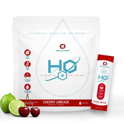 Cellutrex H2O Electrolytes  Electrolyte Powder Drink Mix, Zero Sugar, Natural Salt Hydration Packets for Recovery and Wellness, Cherry Limeade, 20 Sticks