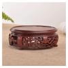 Vase Bonsai Base Wooden Vase Base Round Shape Carving Crafts Ornaments Base Wood Bracket Oval Jade Stone Flower Pot Bonsai Base Bonsai Base ( Color : Brass ) view 1