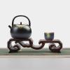 Vase Bonsai Base Vase Base Carved Back Pattern Antique Base Ornaments Purple Sand Teapot Cup Buddha Statue Handicraft Ornament Base Bonsai Base ( Color : 1 ) view 3