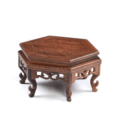 Vase Bonsai Base Wooden Vase Base Teapot Pedestal Bonsai Base, Wooden Tray Ornament Display Stand Craft Bracket,Buddha Statue Base 3.9 Inches High Bonsai Base ( Color : 1 )