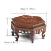 Vase Bonsai Base Wooden Vase Base Teapot Pedestal Bonsai Base, Wooden Tray Ornament Display Stand Craft Bracket,Buddha Statue Base 3.9 Inches High Bonsai Base ( Color : 1 ) view 2