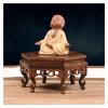 Vase Bonsai Base Wooden Vase Base Teapot Pedestal Bonsai Base, Wooden Tray Ornament Display Stand Craft Bracket,Buddha Statue Base 3.9 Inches High Bonsai Base ( Color : 1 ) view 4