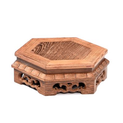 Vase Bonsai Base Wooden Vase Base Flower Pot Base Bonsai Tray Holder Ornaments, Wooden Display Shelf Indoor Garden Decor Home Bracket Buddha Statue Teapot Base Bonsai Base ( Color : Brass )