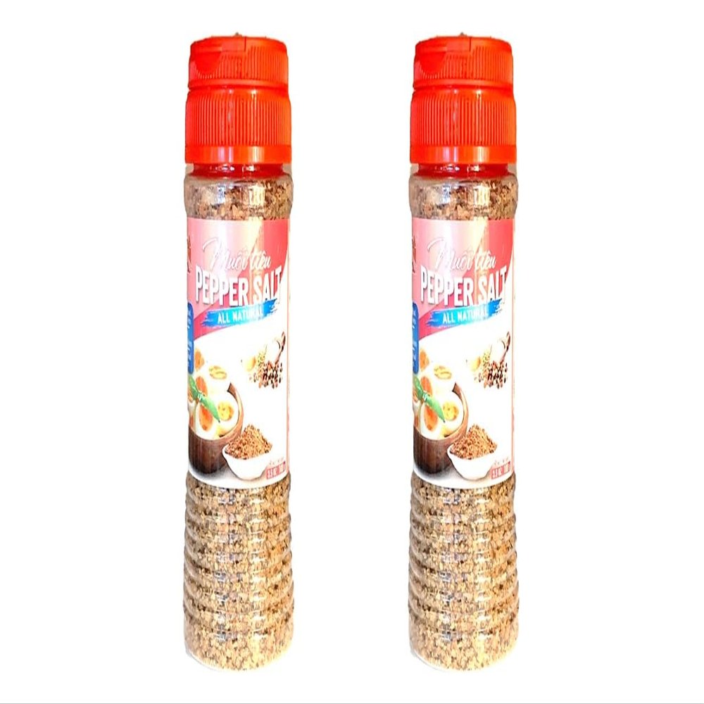 2 Packs - Black Pepper Salt - Muoi Tieu Den - 3.5 Oz