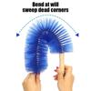 2024 New Flexible Fan Dusting Brush (Non-disassembly Cleaning) - Microfiber Dust Collector, Bendable Dusting Brush for Electric Fan, Multifunctional Cleaning Brushes for Household Use (Blue+Grey) view 4