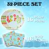 Silver Buffalo Elf Buddy the Elf Fa La La Santa Snow Christmas 32 Pack Partyware Disposable Paper Plates and Napkins view 2